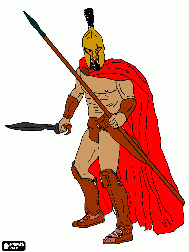 dessin 300 Le Roi Leonidas