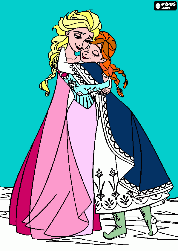 dessin Anna e Elsa