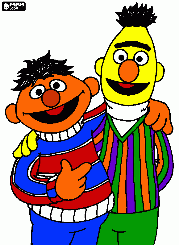 dessin Bert & ernie
