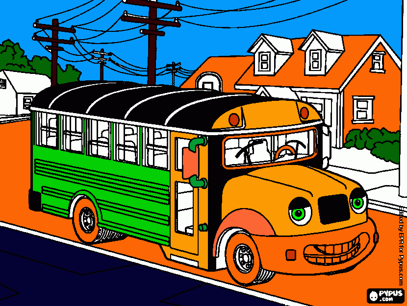 dessin bus d'Halloween