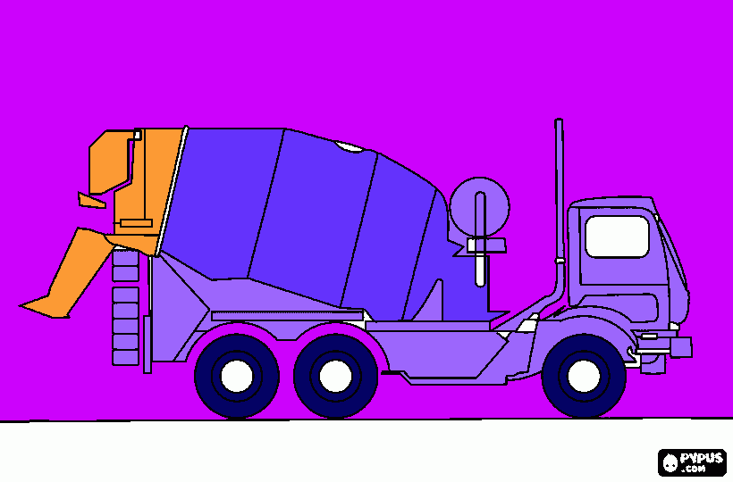 dessin camion béton