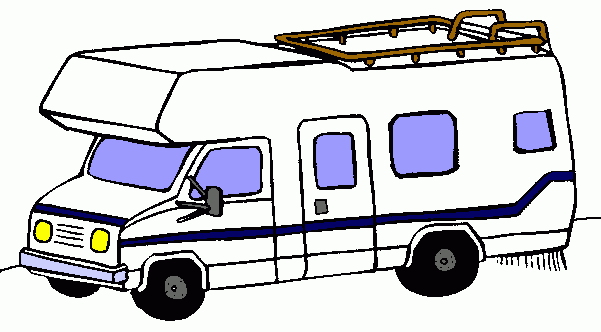 dessin camping car a colorier