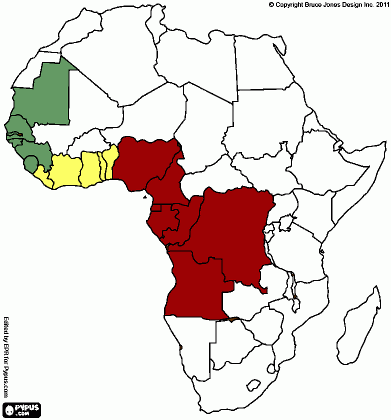 dessin carte afrique