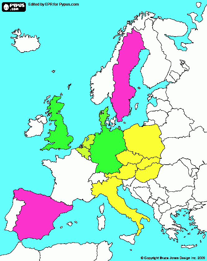 dessin Carte d'Europe