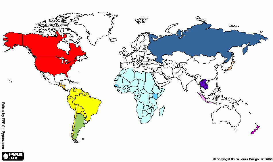 dessin carte du monde