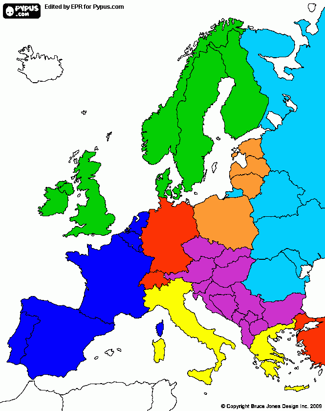 dessin Carte Europe