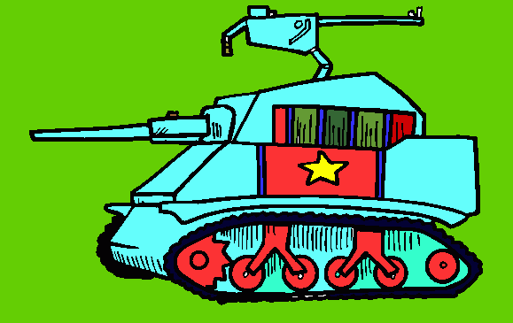 dessin char militaire