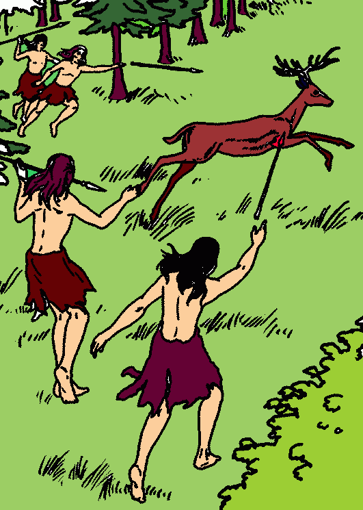 dessin chasse de cerf