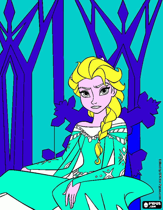 dessin coloriage de la reine des neiges