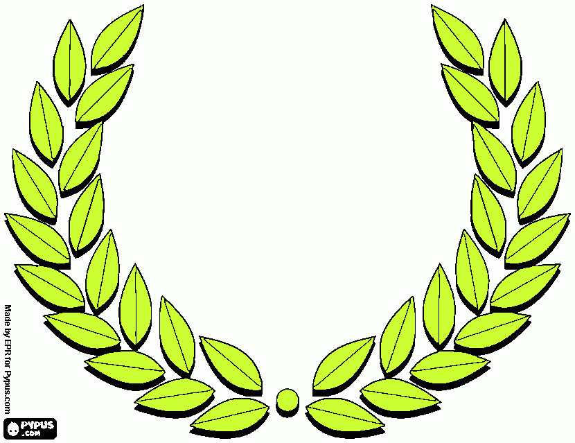 dessin couronne d'olivier vert