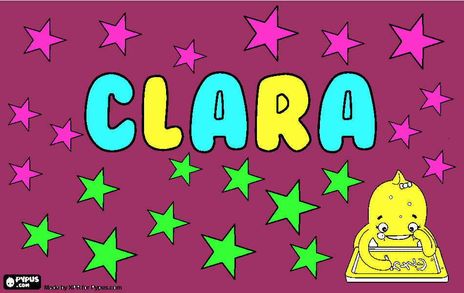 dessin dessin du nom Clara