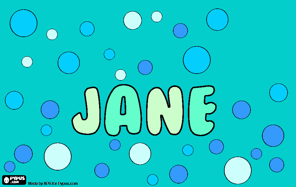 dessin dessin du prenom Jane
