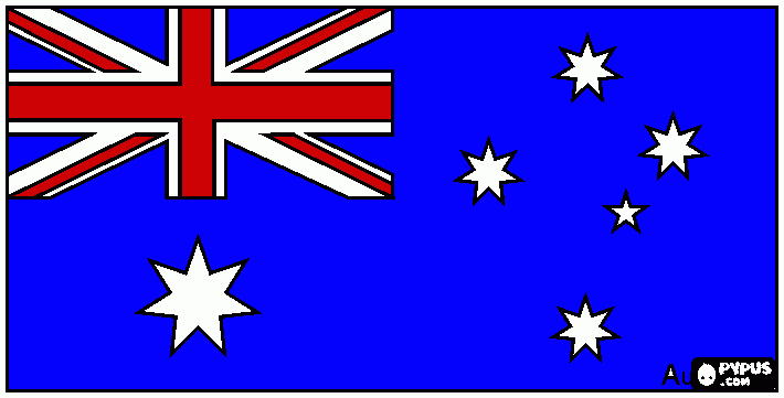 dessin drapeau australien
