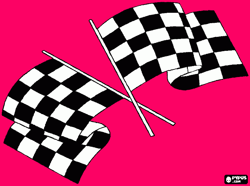 dessin drapeau damier