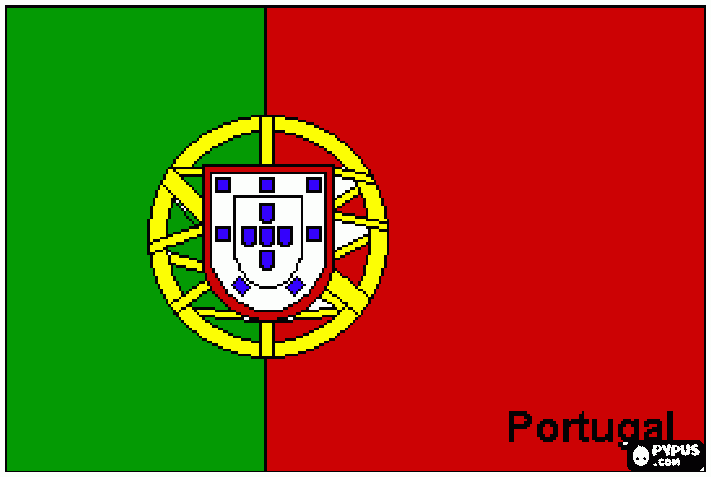 dessin drapeau portugal