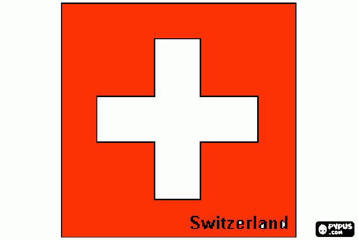 dessin drapeau suisse