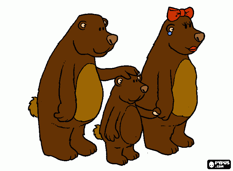 dessin famille ours