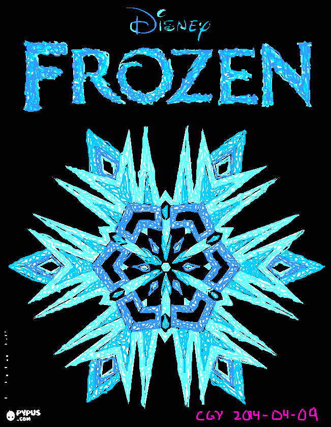 dessin Flocon Frozen, dessin en ligne