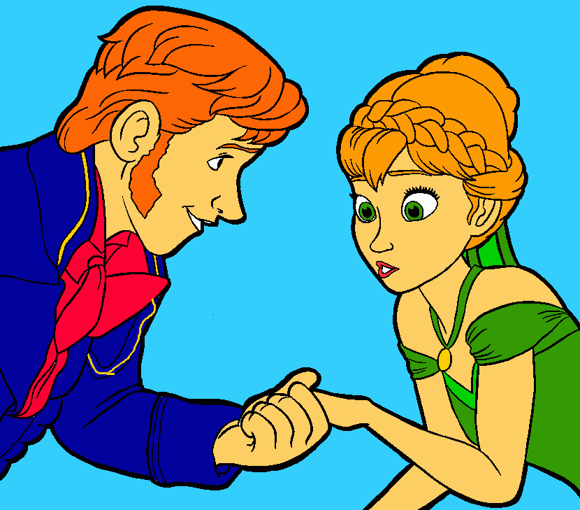 dessin Hans et Anna de la reine des neiges