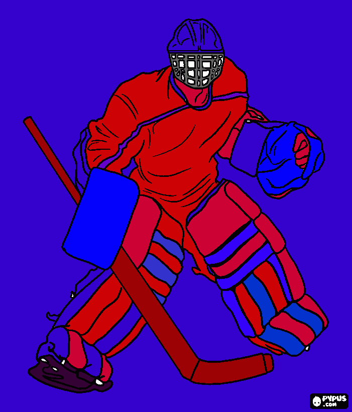 dessin joueur de hockey