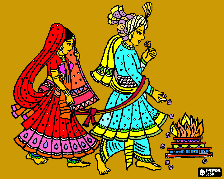 dessin La mariée et le mari