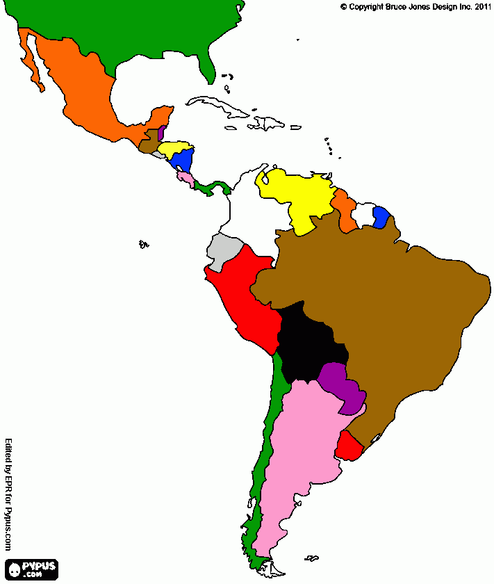 dessin l'Amerique du Sud