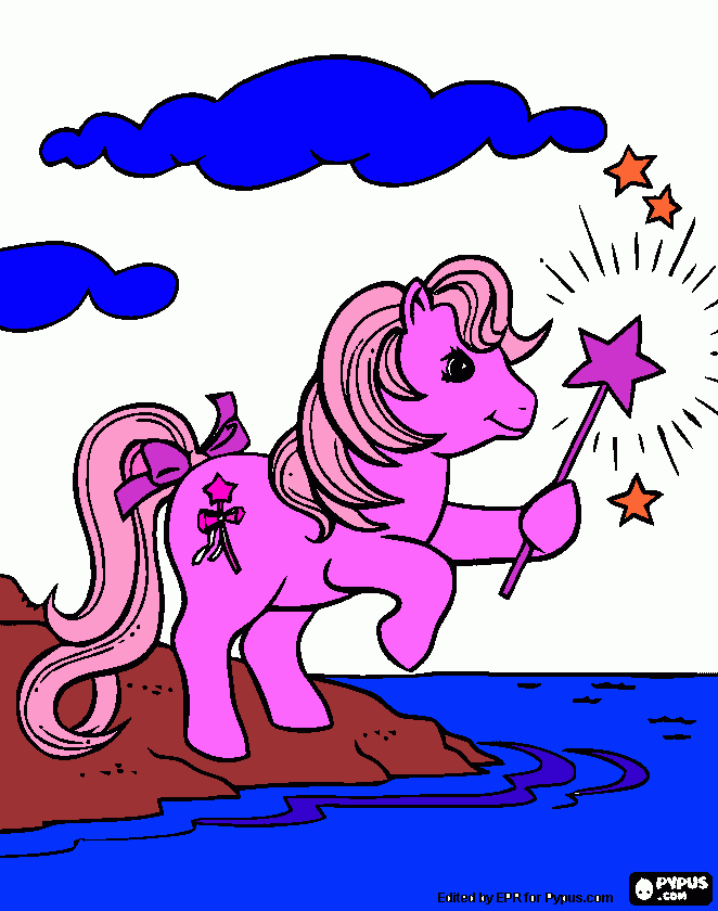 dessin little poney rose de Caroline