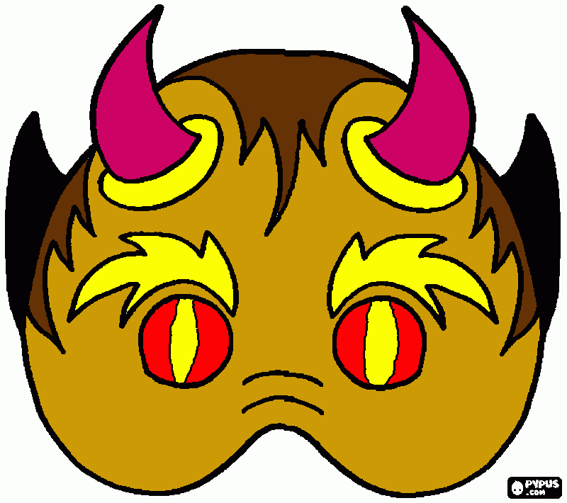 dessin masque de diable