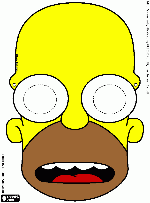 dessin Masque Homer pour EVJF