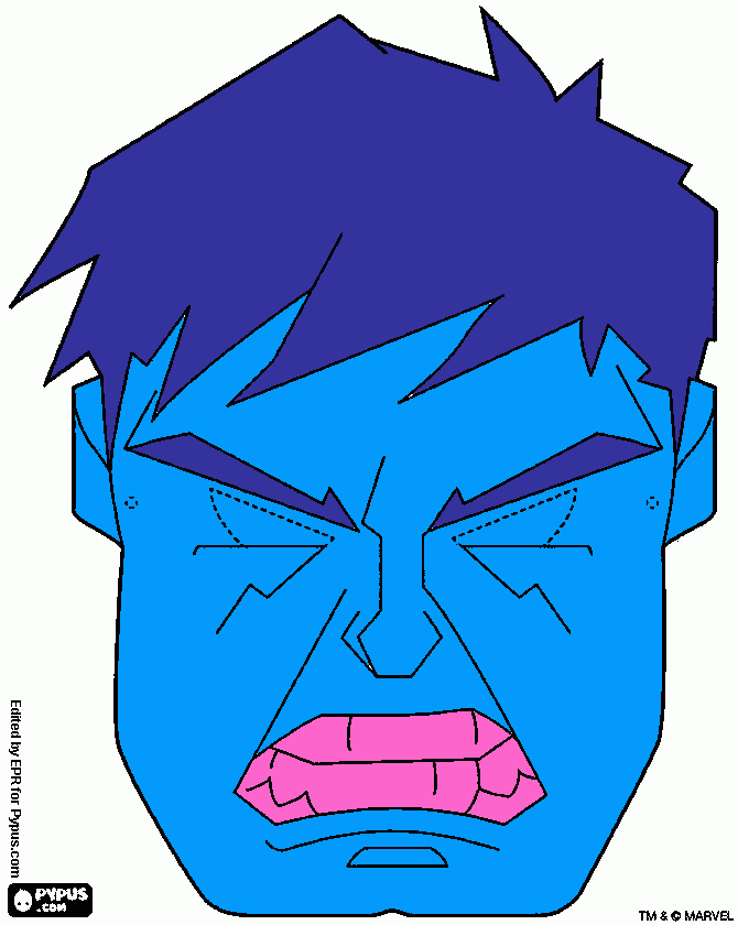 dessin masque Hulk