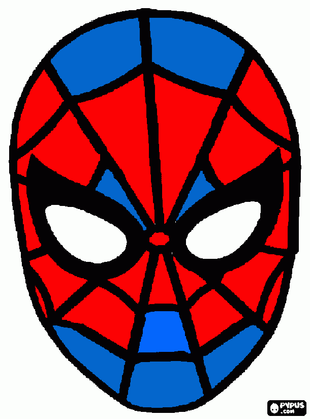 dessin masque spiderman
