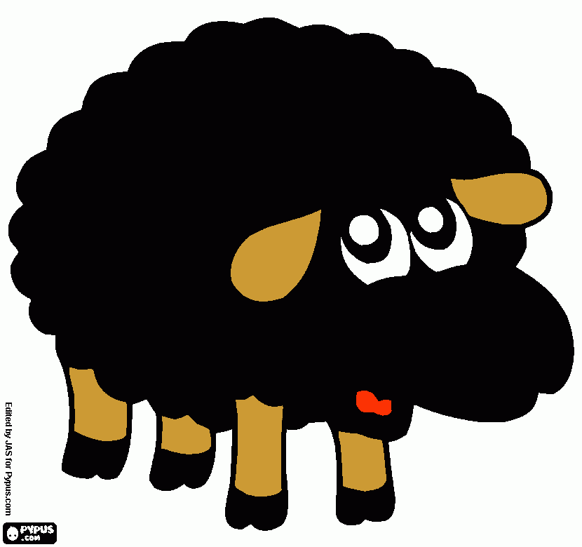 dessin mouton noir