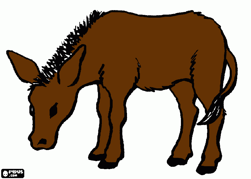 dessin mule marron