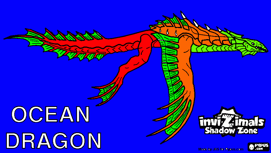 ocean dragon coloring pages - photo #41