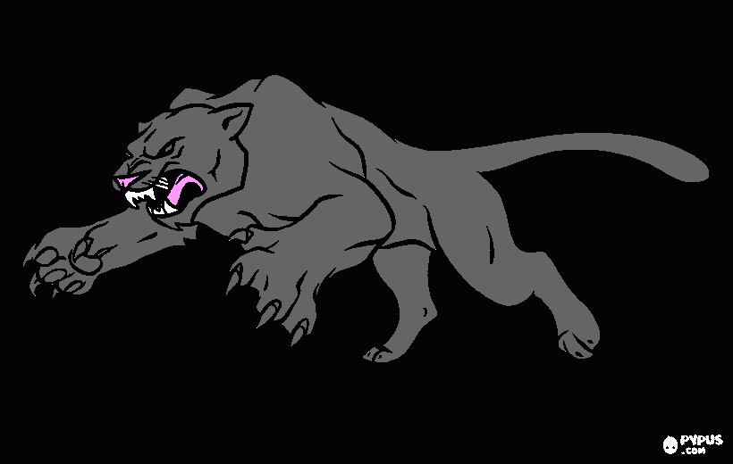 dessin panther noir