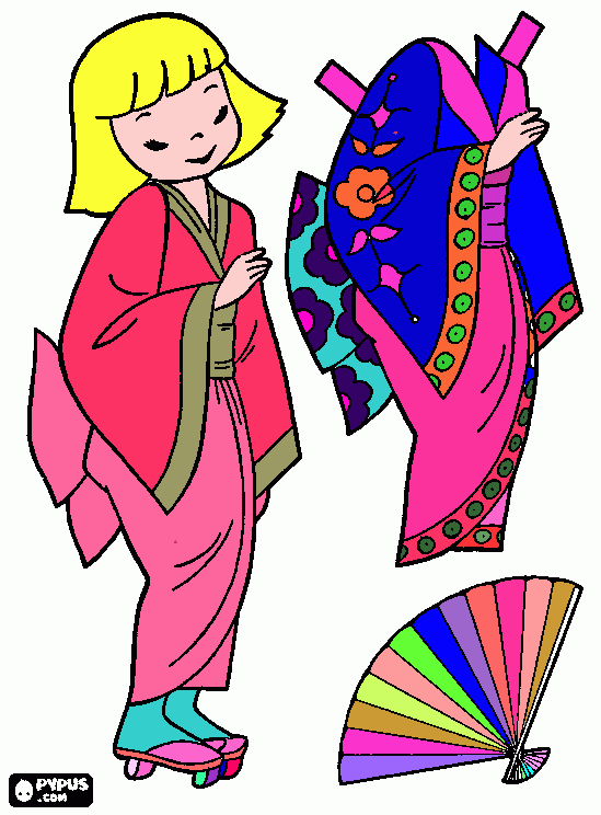 dessin poupée japonaise