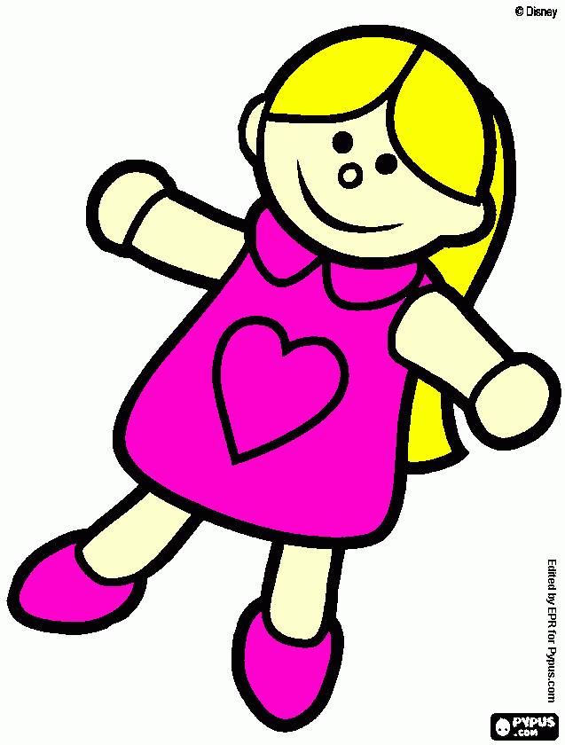 dessin poupée rose