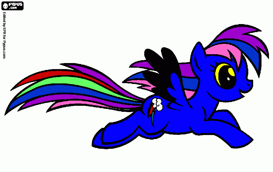 dessin Rainbow Dash
