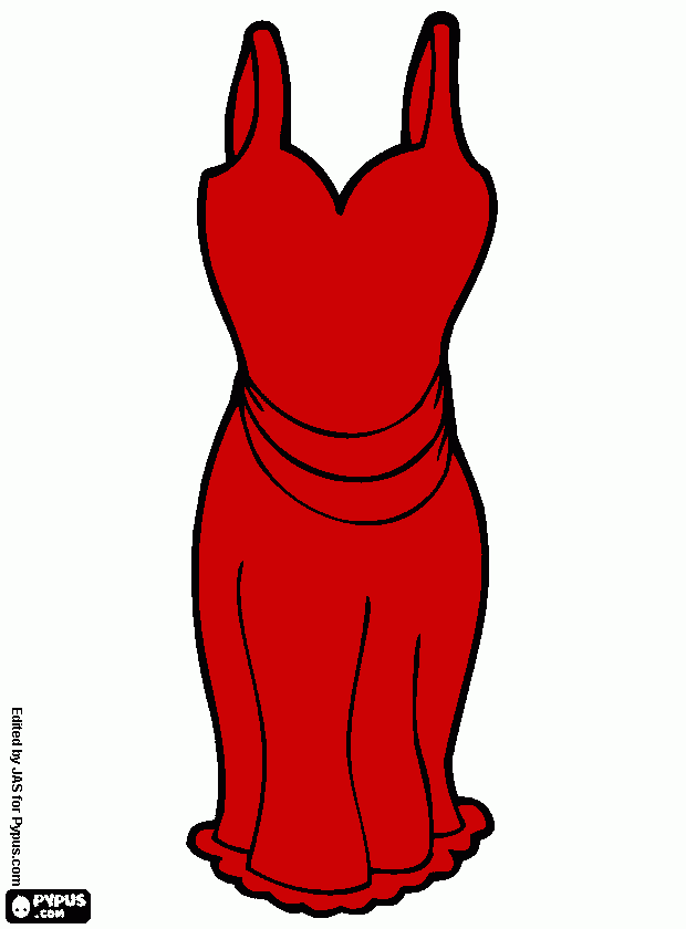 dessin robe rouge