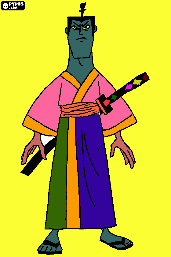dessin samurai jack