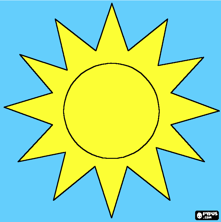 dessin soleil du jour