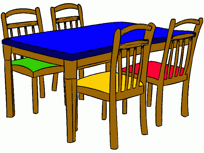 dessin table et chaise