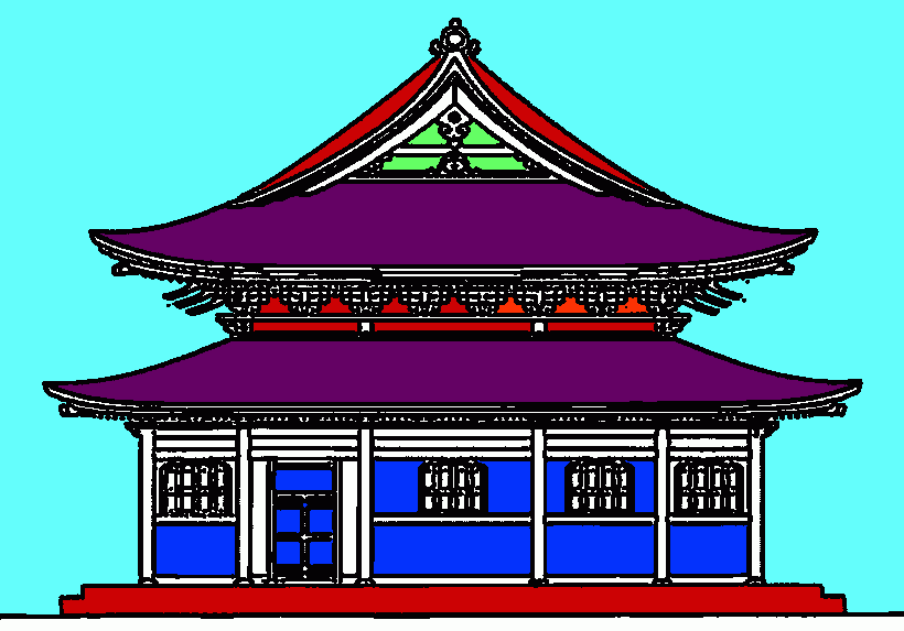 dessin temple japonais