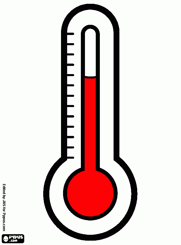 dessin thermomètre chaud
