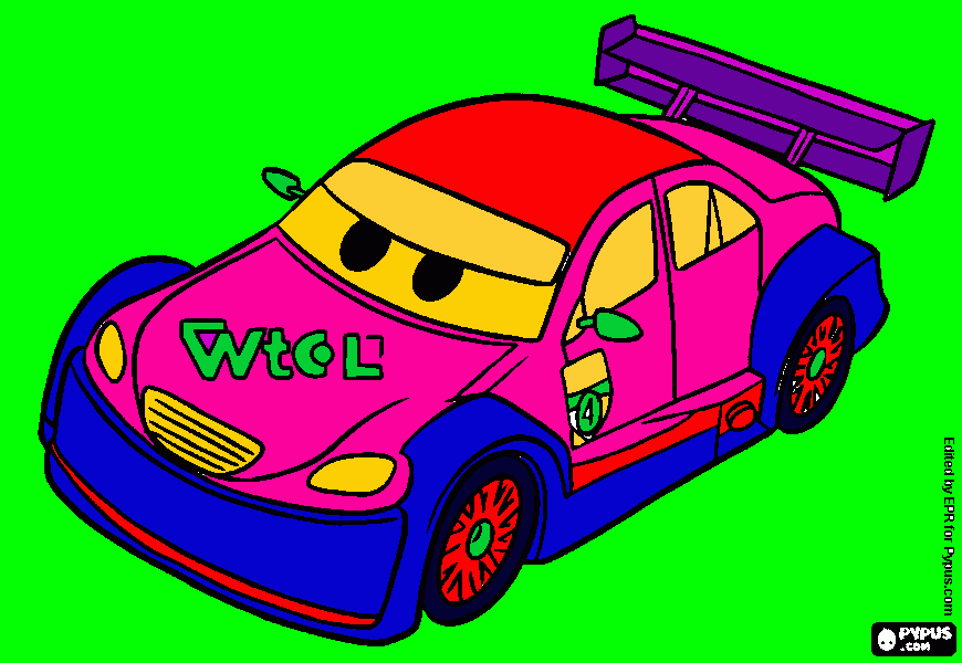 dessin voiture multicolor