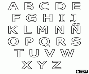 Coloriage Alphabet en majuscules type Verdana