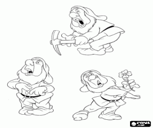 Coloriage Atchoum c'est le nain qui �ternue toujours