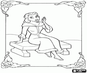 Coloriage Bella, une belle jeune r�veur