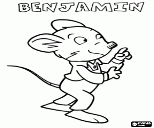 Coloriage Benjamin, le neveu pr�f�r� de Geronimo Stilton