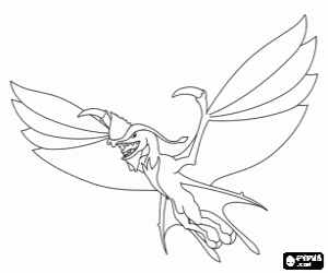 Coloriage B�te ail�e de la lune Pandora, toruk ou leonopteryx